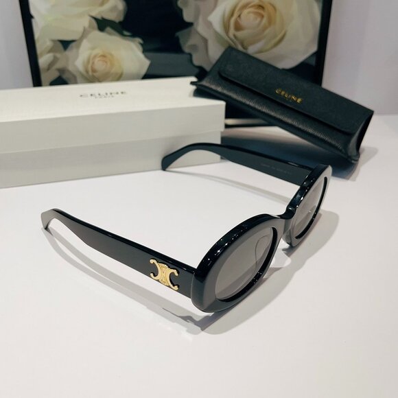 Celine Triomphe 01 Oval Sunglasses - Picture 2 of 6